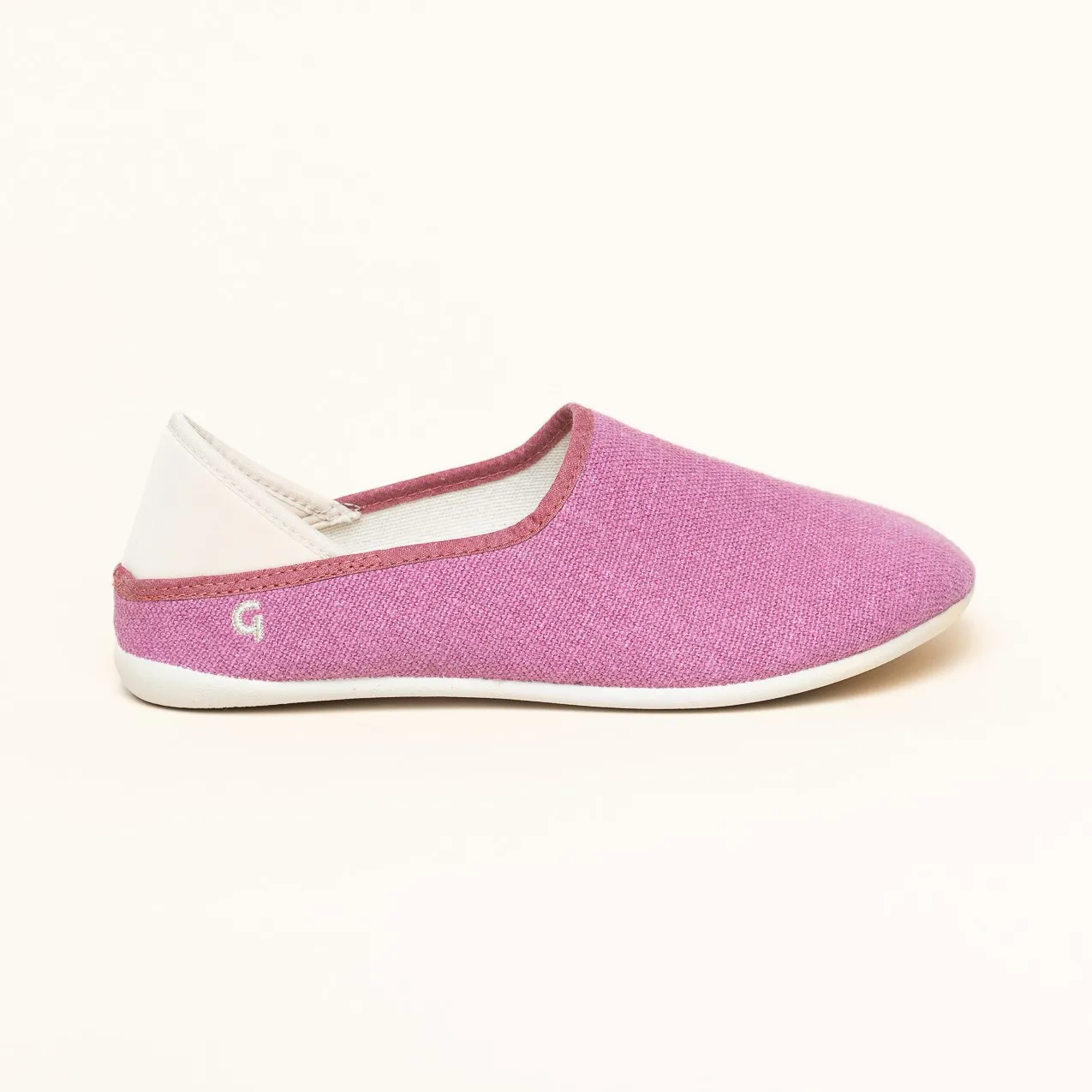 Leinen Slipper pink