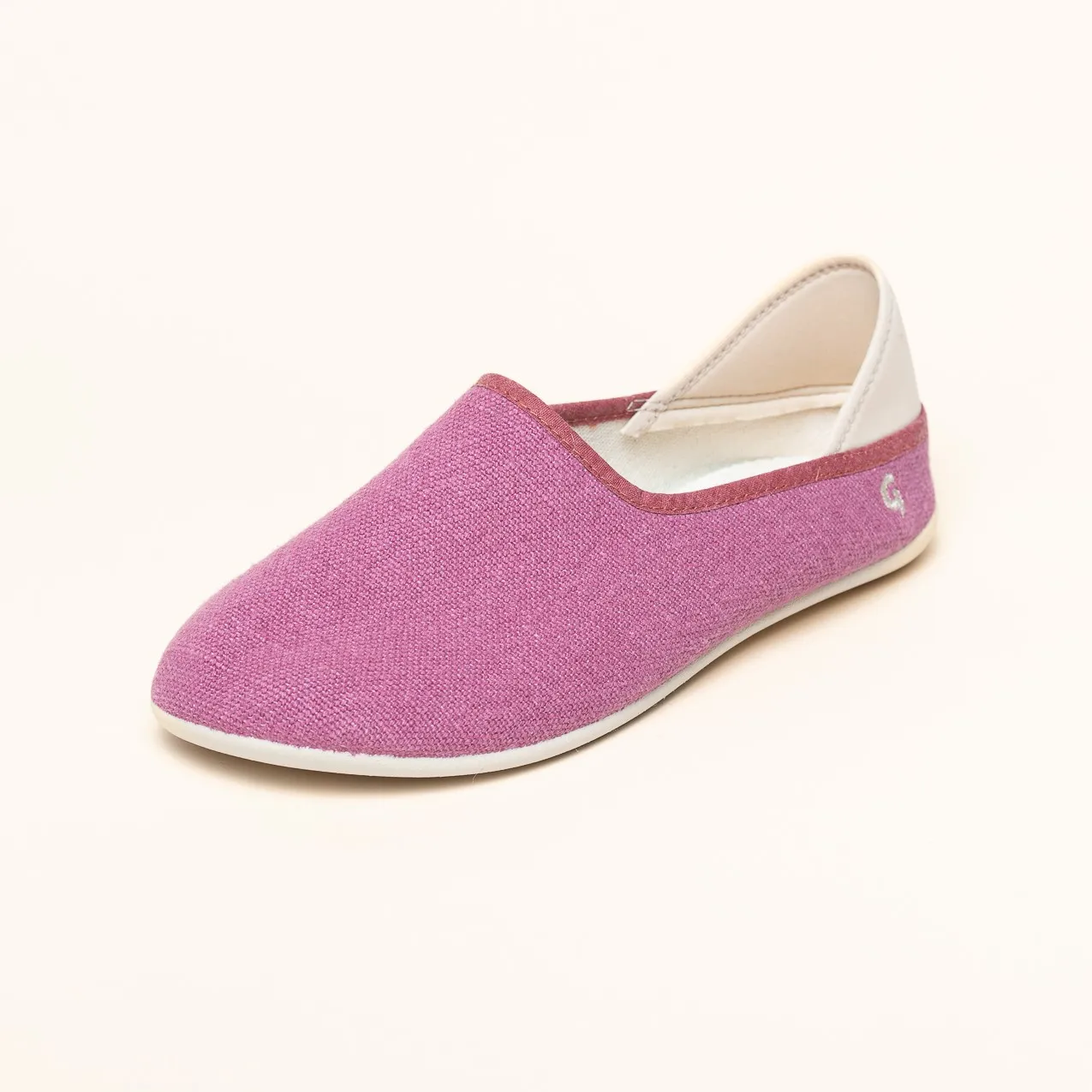 Leinen Slipper pink