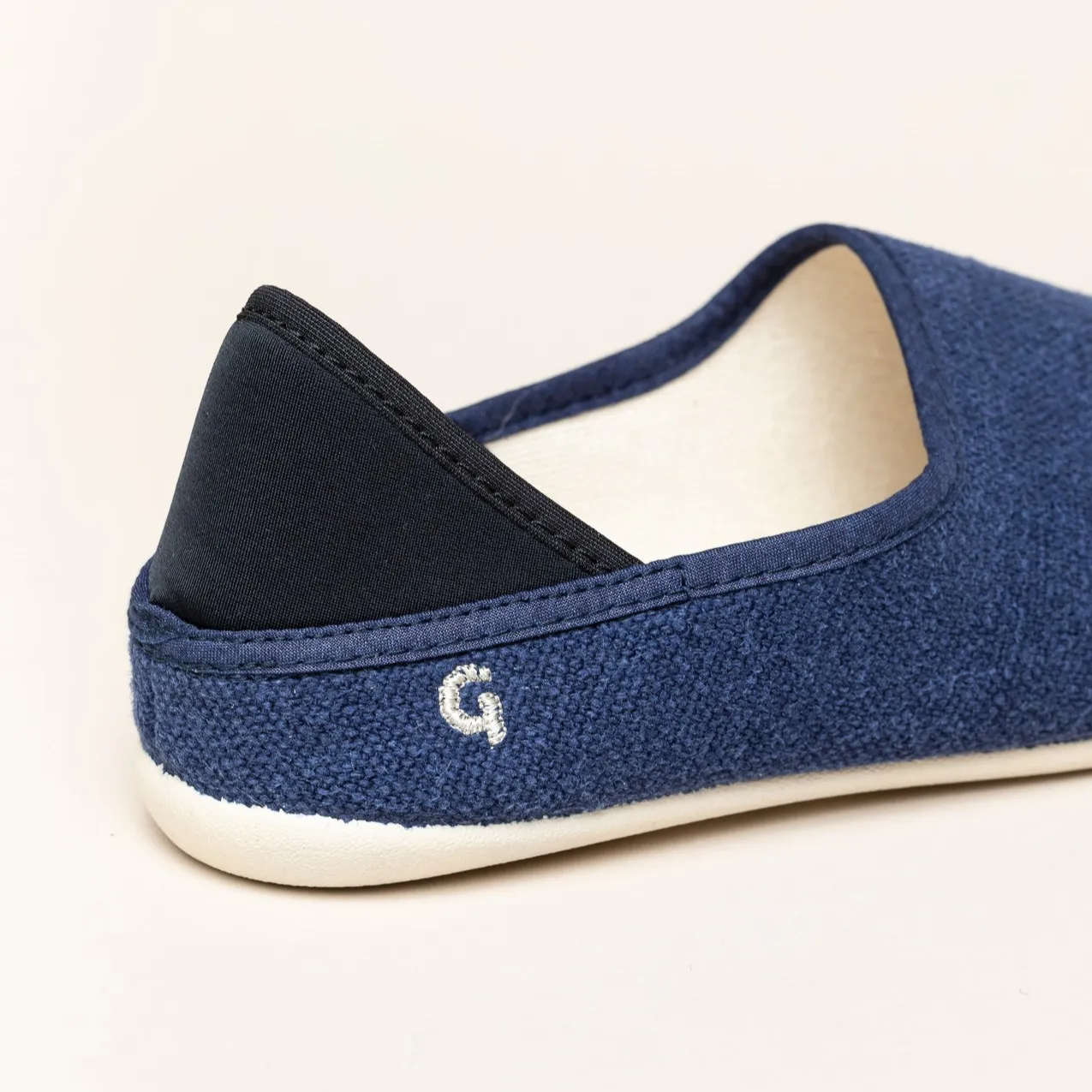 Leinen Slipper blau